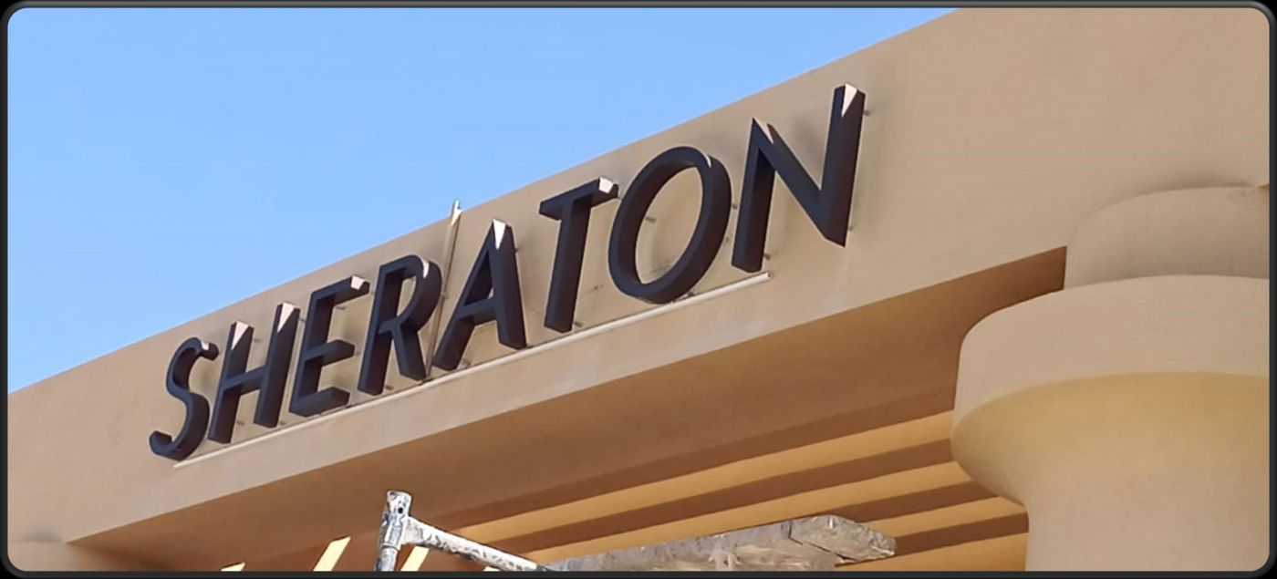Sheraton · Hotel facade letters