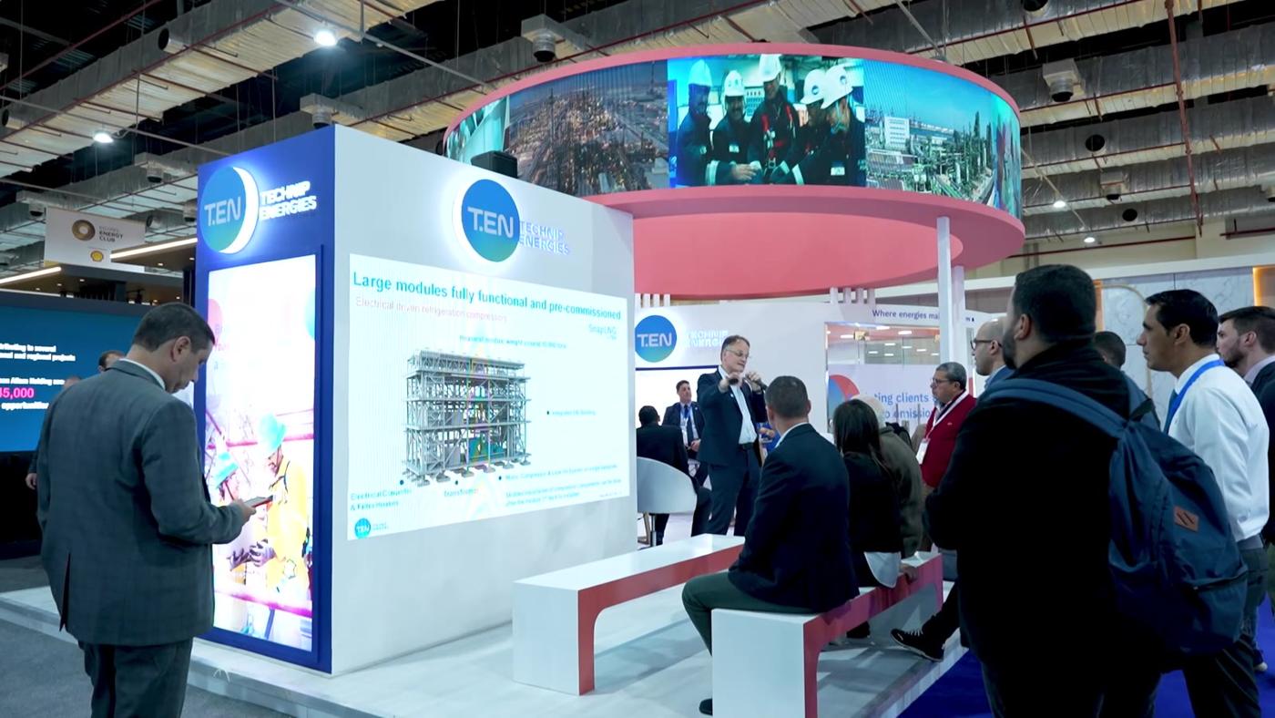 Technip Energies stand at EGYPES during a presentation